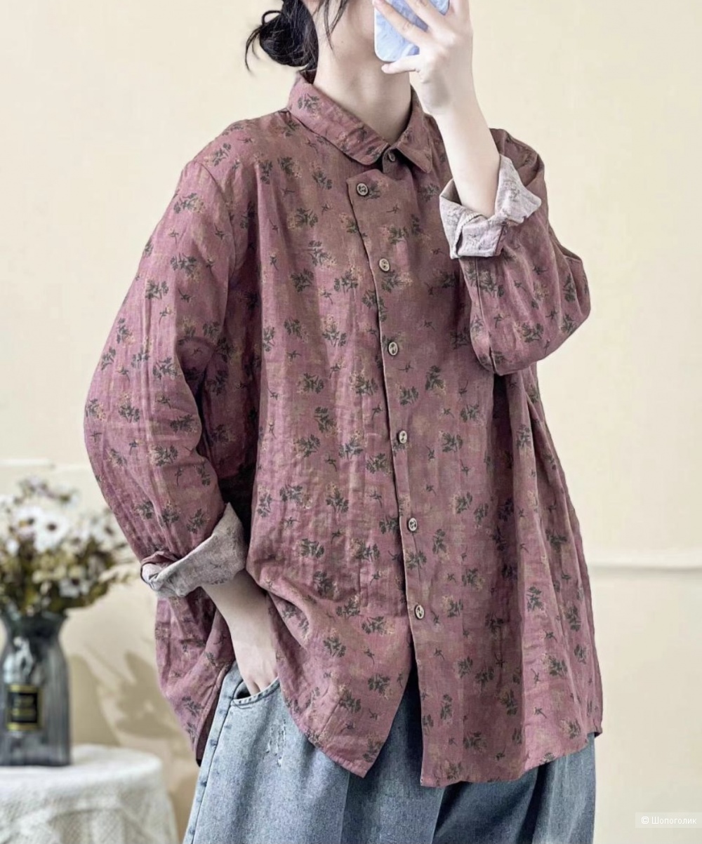Блуза рубашка  Provence Ko,  42-50