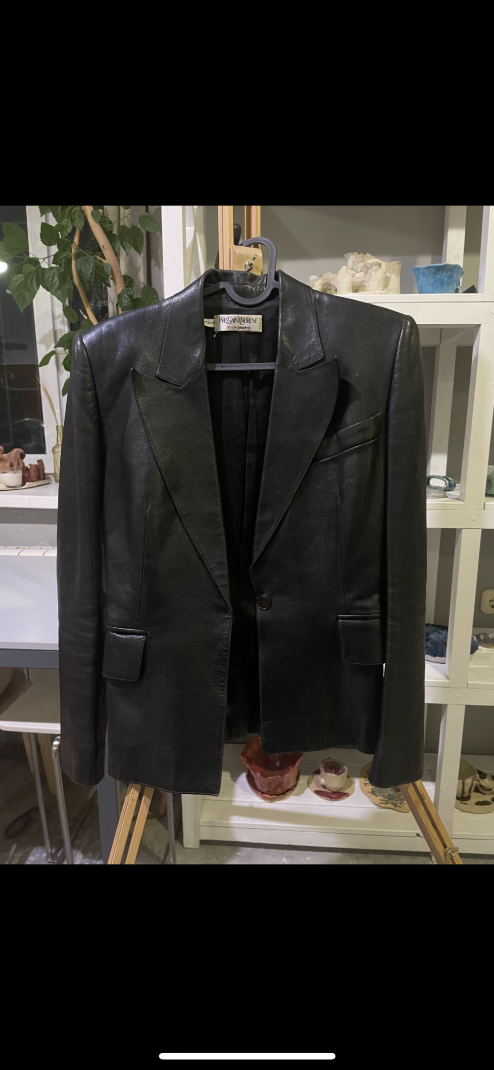 Пиджак YSL yve saint laurent кожа, размер не указан, где-то 38-40
