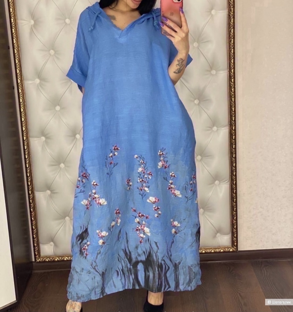 Платье макси бохо шик Puro Lino Italy, 46-54