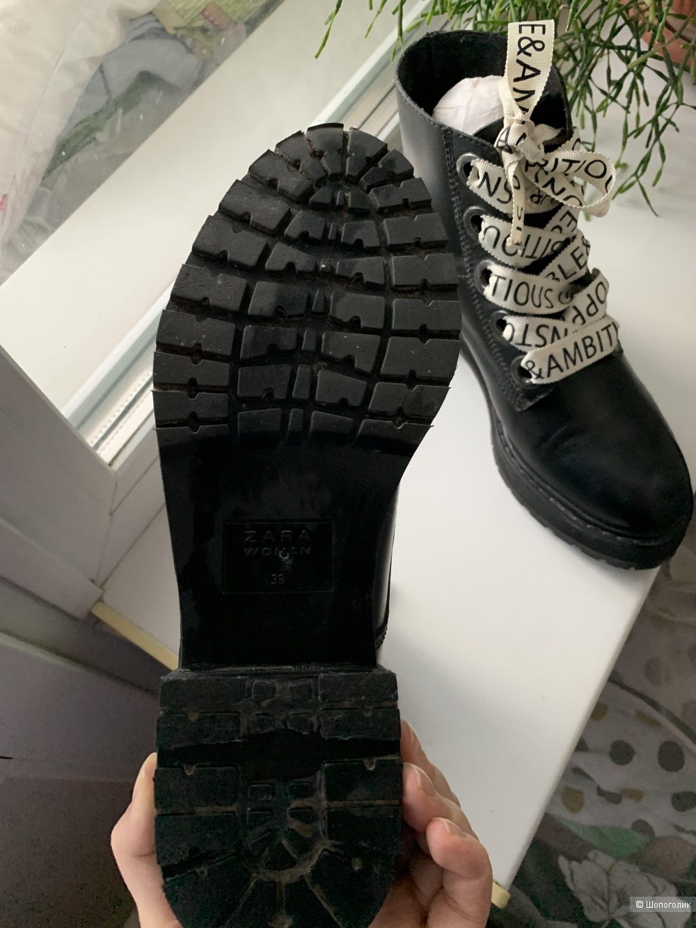 Кожаные ботинки Zara, 38 размер