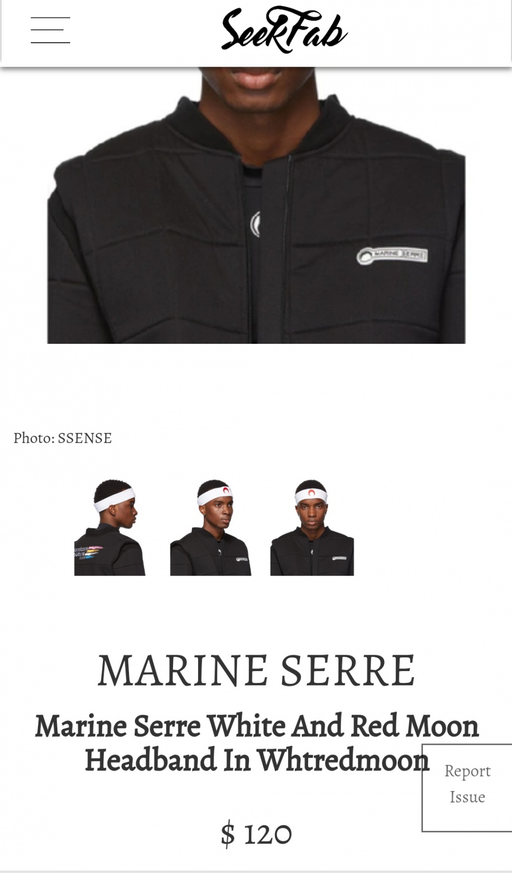 Комплект спортивная повязка на голову Marine Serre