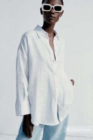 Льняная рубашка Zara/XS-M