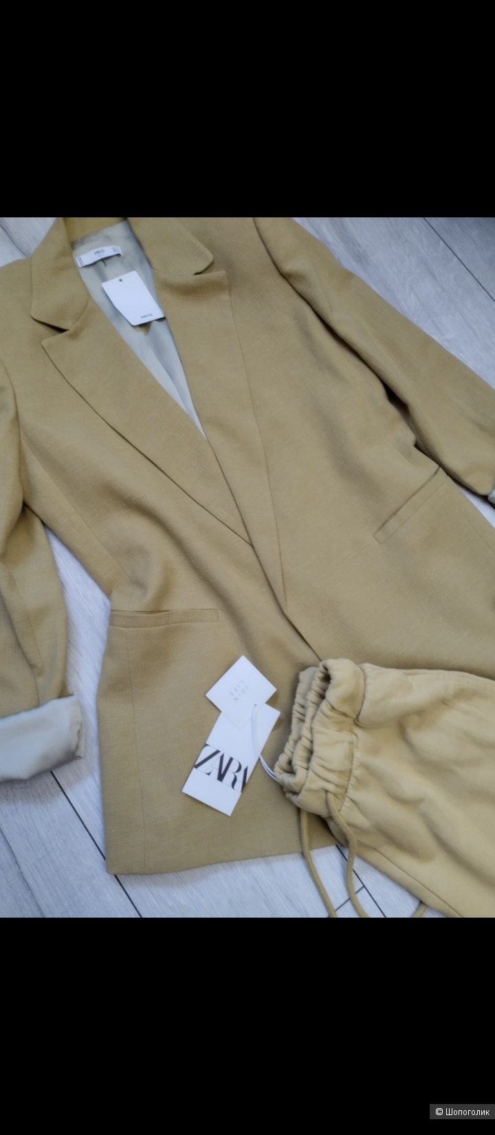 Льняной пиджак mango, размер M
