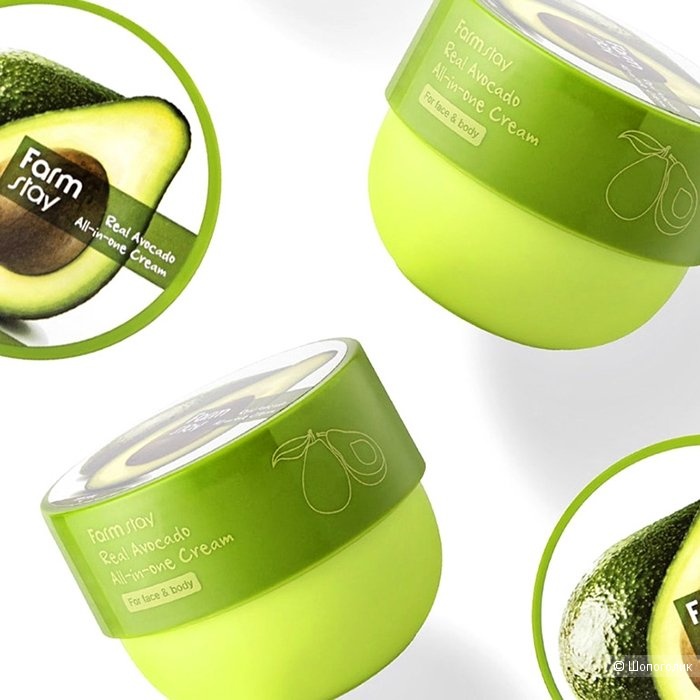 Крем для лица и тела Farm Stay Real Avocado All-In-One Cream Многофункциональный крем для кожи лица и тела с экстрактом авокадо