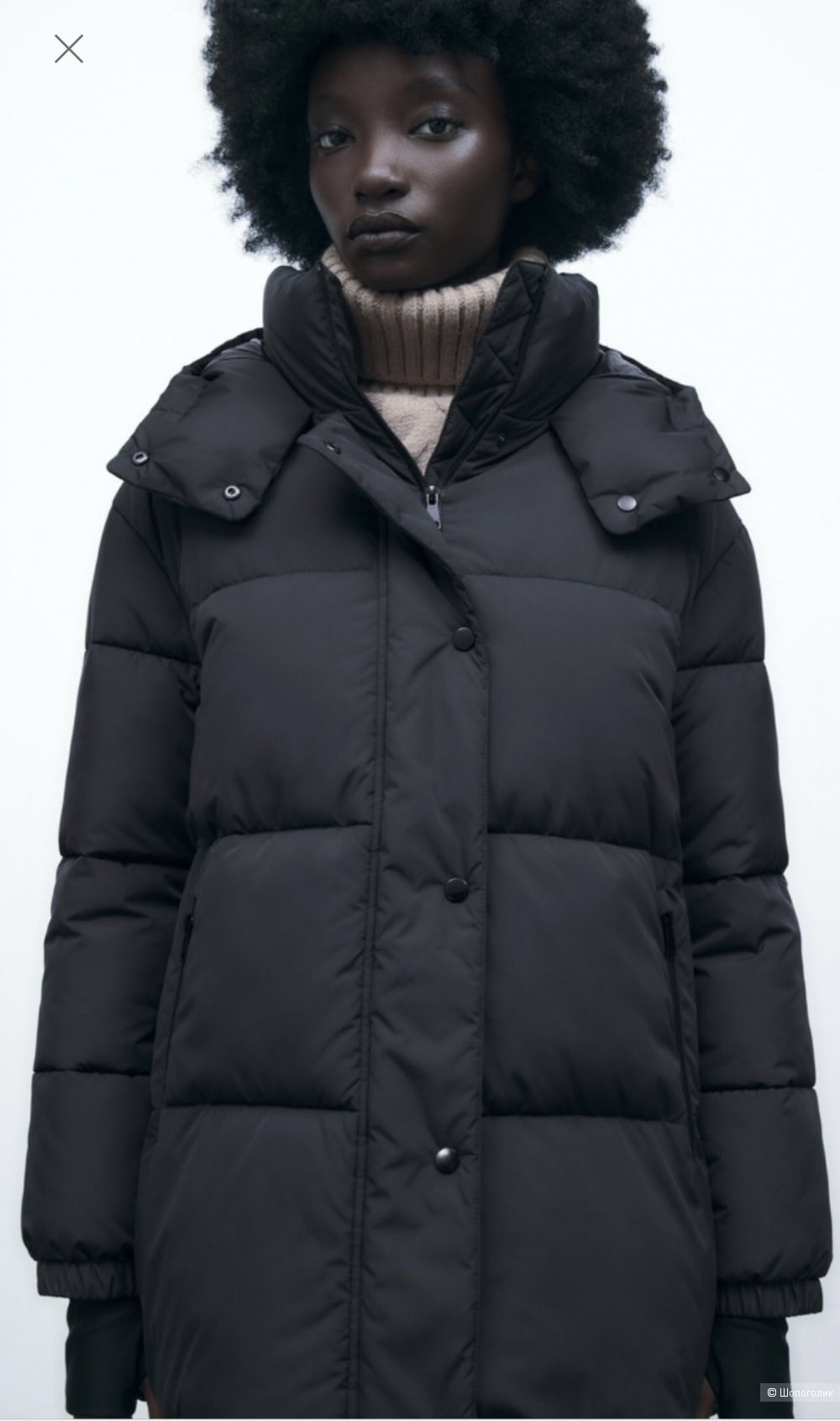 Zara пуховик зимняя куртка S