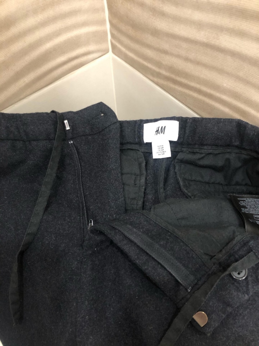 Шерстяные брюки джогеры H&M.Размер Евр.46.