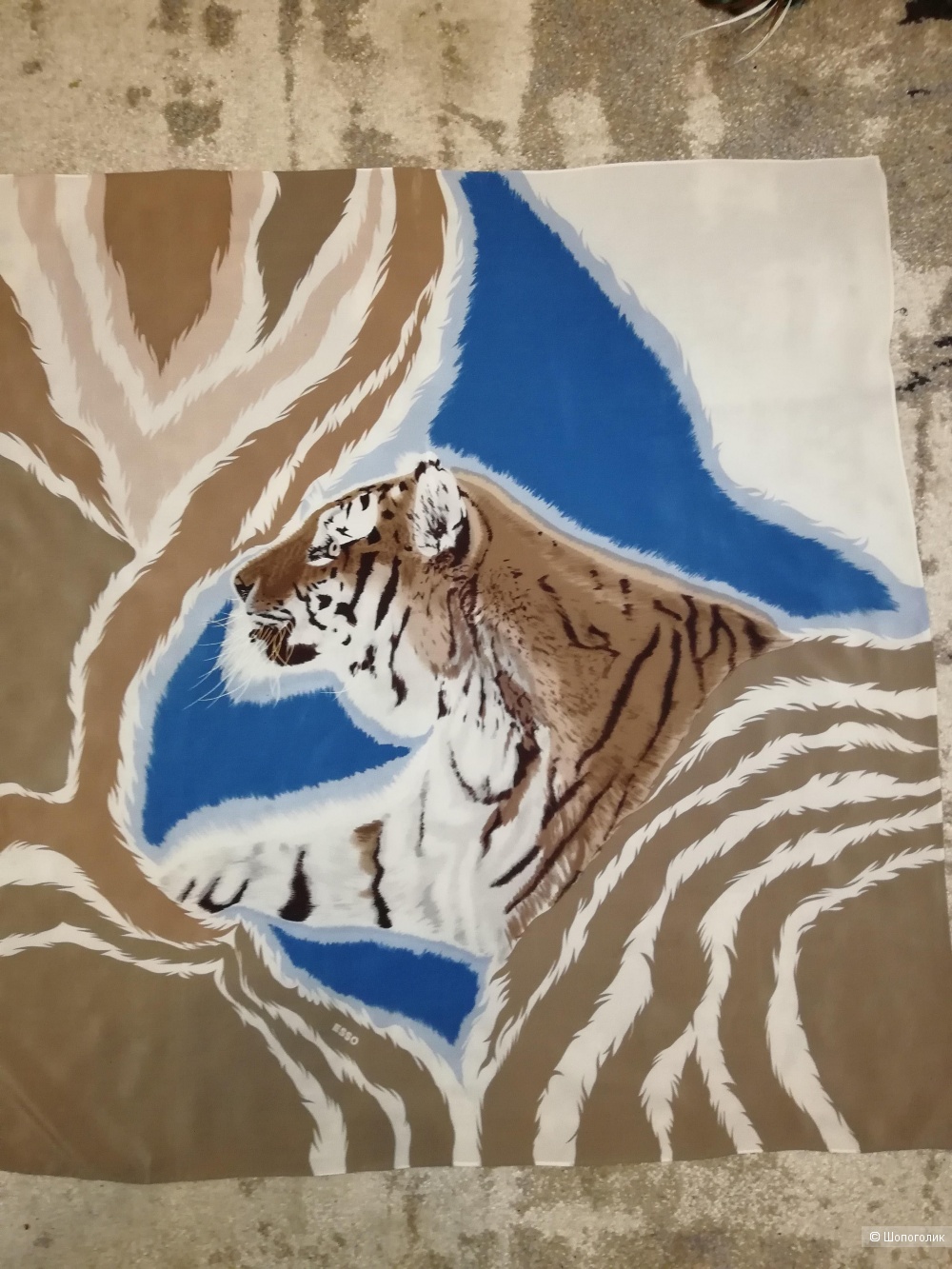 Шелковый платок ESSO Тигр, размер 80х80