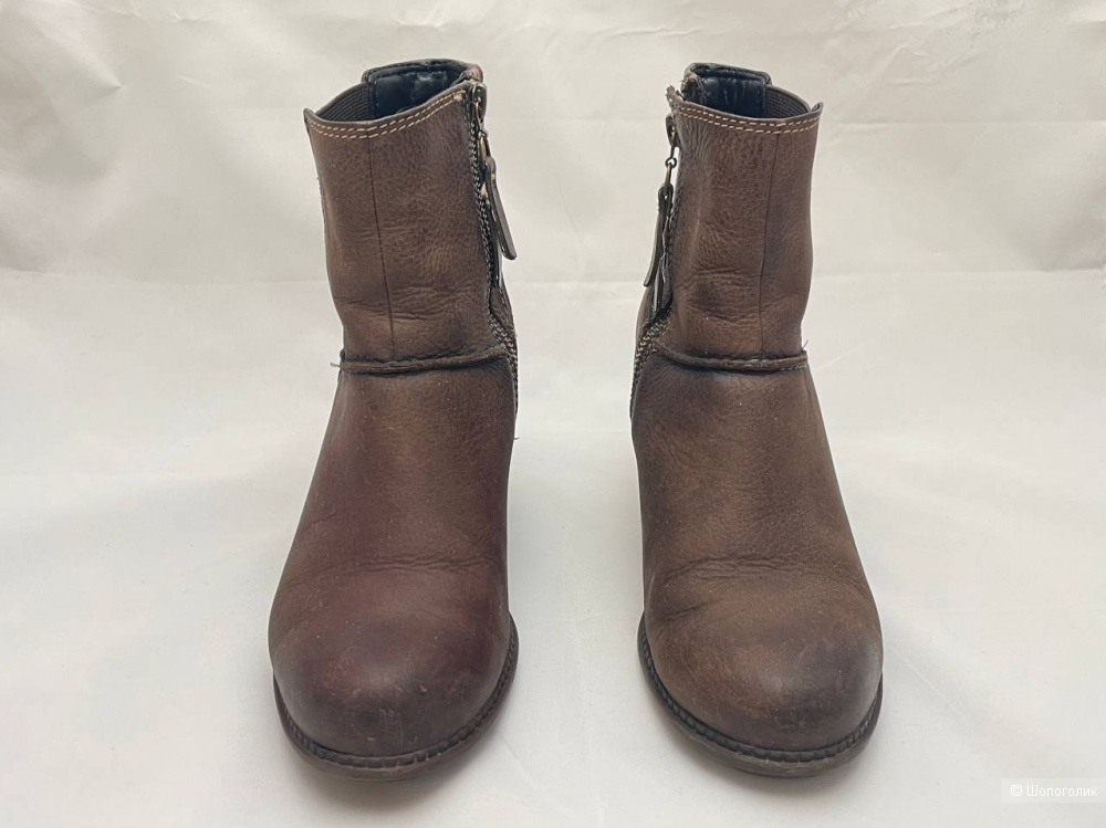Кожаные оригинальные полусапоги Clarks р. 37