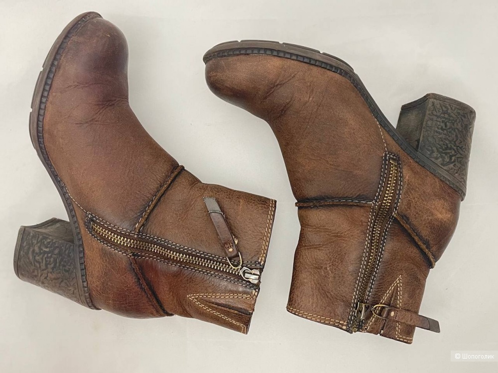 Кожаные оригинальные полусапоги Clarks р. 37