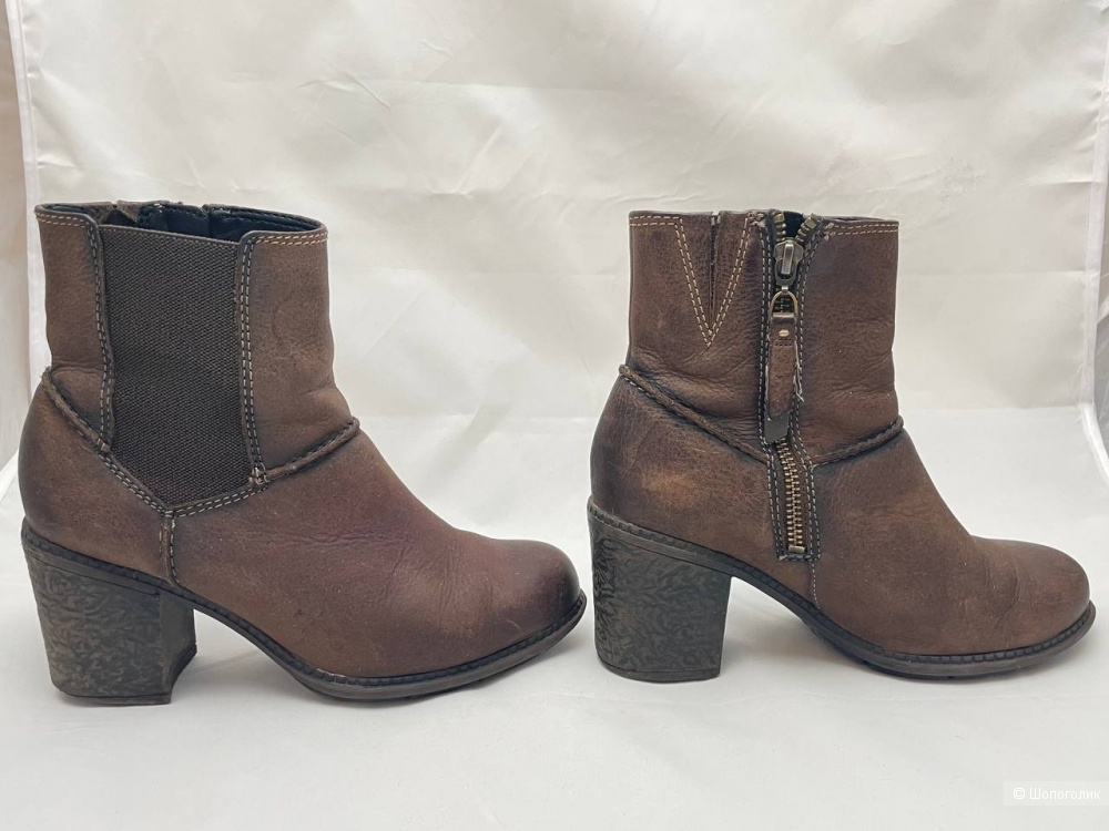 Кожаные оригинальные полусапоги Clarks р. 37