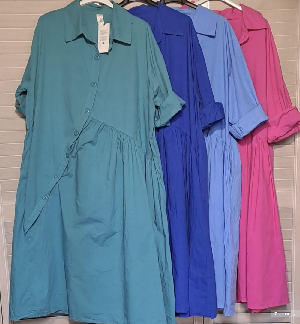 Платье хлопок пуговицы New collection Italy, one size