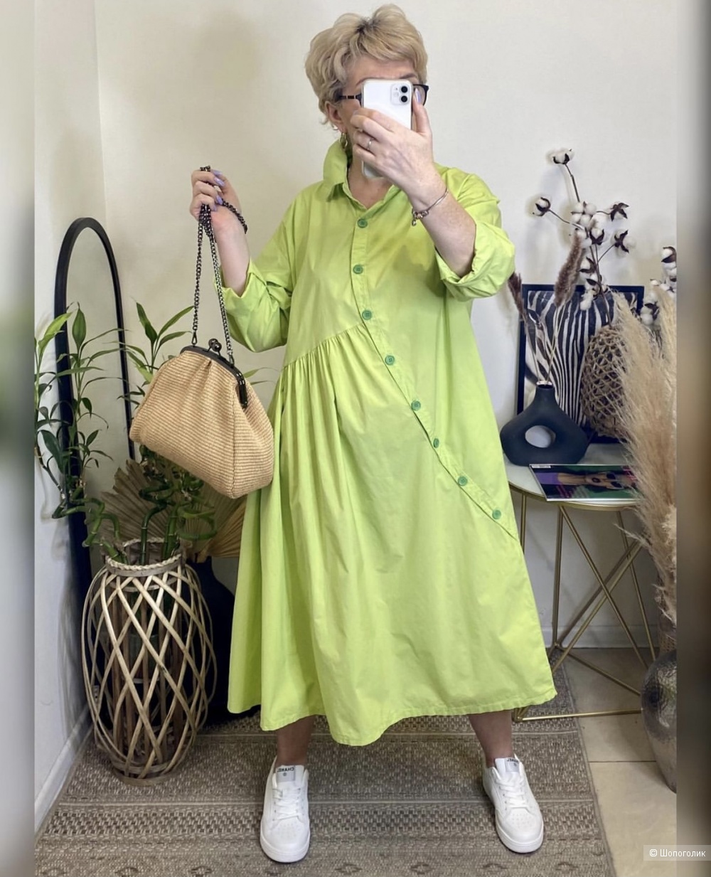 Платье хлопок пуговицы New collection Italy, one size