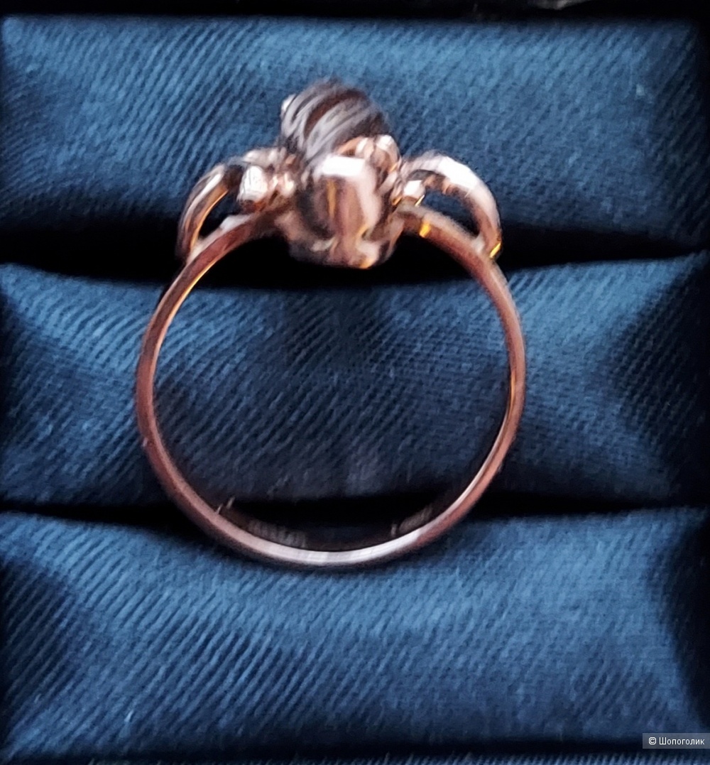 Золотое кольцо перстень без вставок, 18 размер
