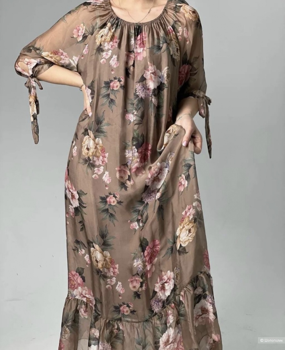 Платье макси SILK FIORE maxi italy, 44-54