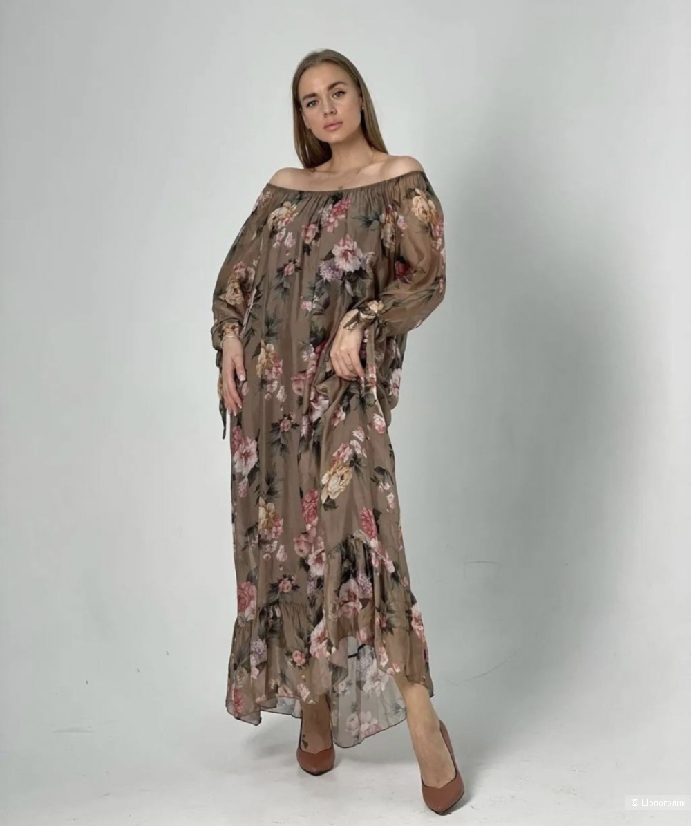 Платье макси SILK FIORE maxi italy, 44-54