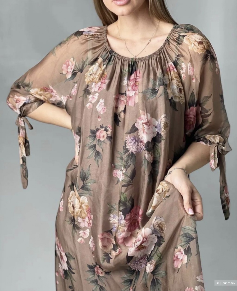 Платье макси SILK FIORE maxi italy, 44-54