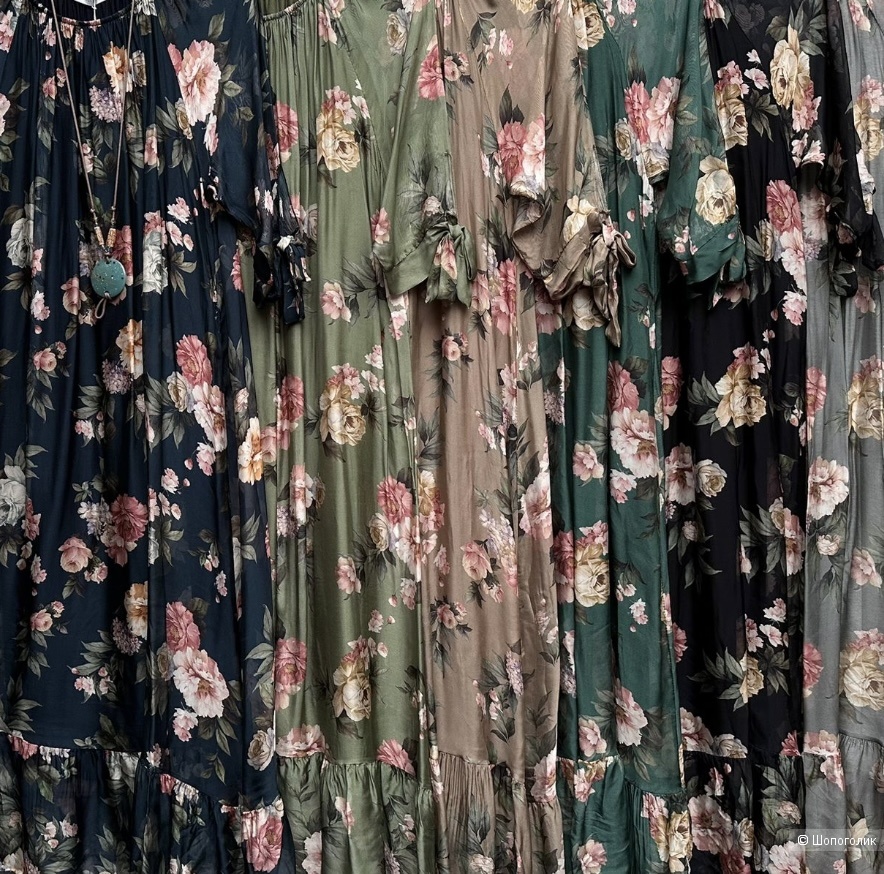 Платье макси SILK FIORE maxi italy, 44-54