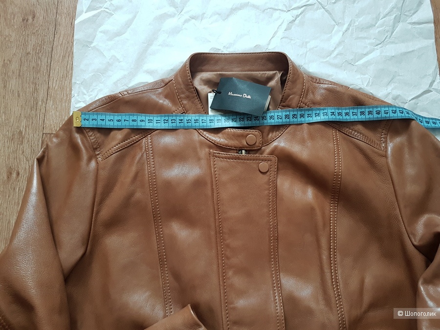 Кожаная куртка Massimo Dutti XL \ идет на L