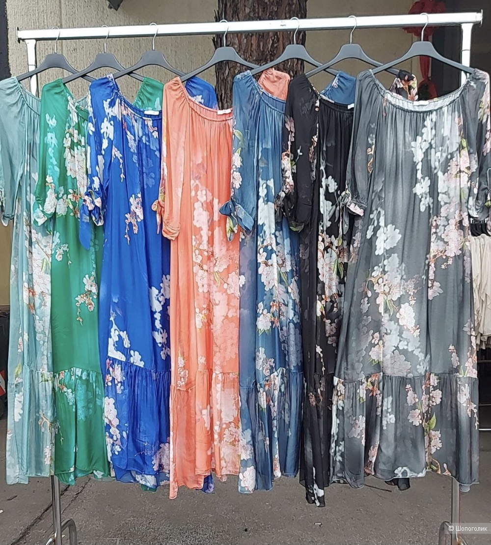 Платье макси SILK FIORE maxi italy, 44-54