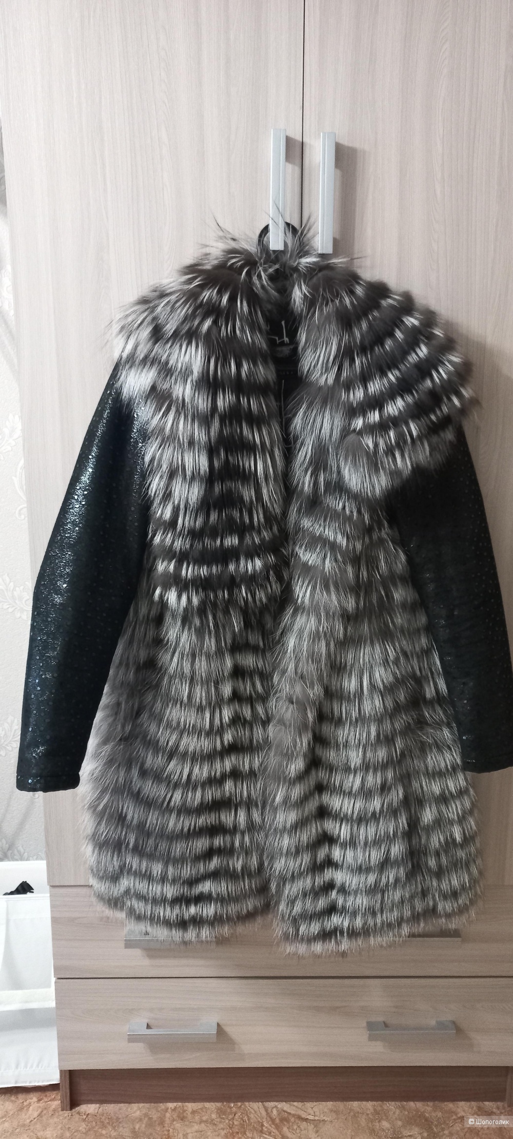 Пальто жилет чернобурка SHAKY,  размер  42-44 (+-46)