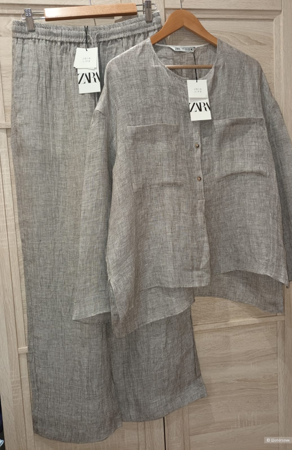 Льняной костюм Zara/M