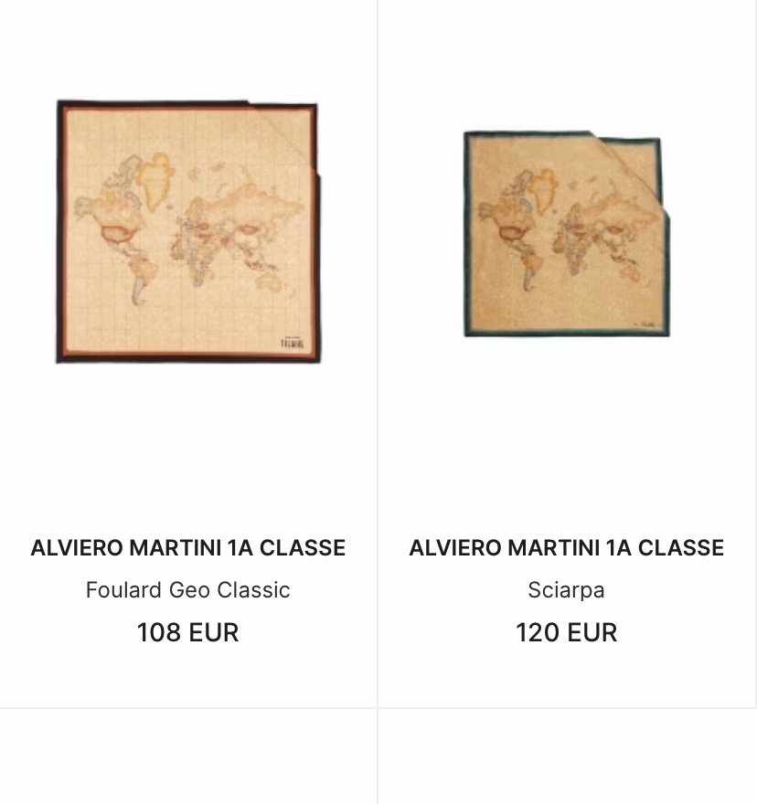 Шелковый платок Alviero Martini 90x90 см