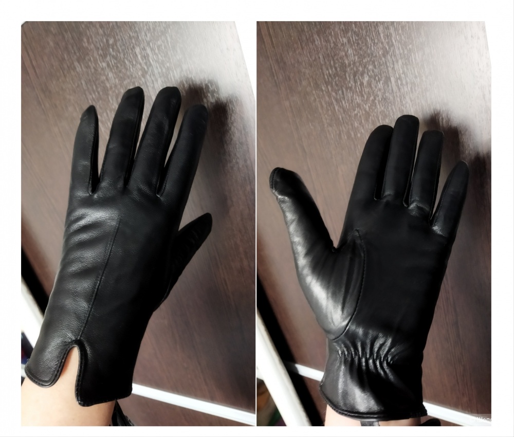 Перчатки кожаные Accessorize London р. M-L (р.7-8)