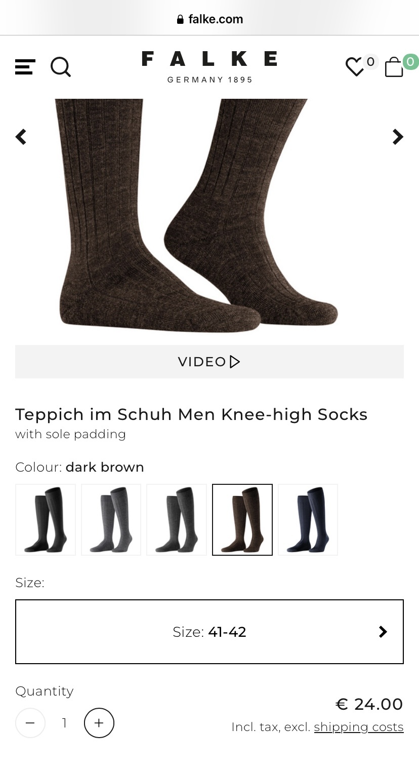 Носки Teppich  im Schuh  Размер 41-42