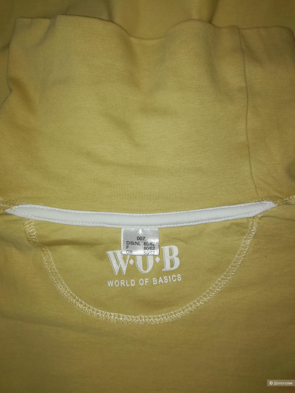 Гольф/Водолазка   W.O.B. World Of Basics , 100% cotton. размер до 60