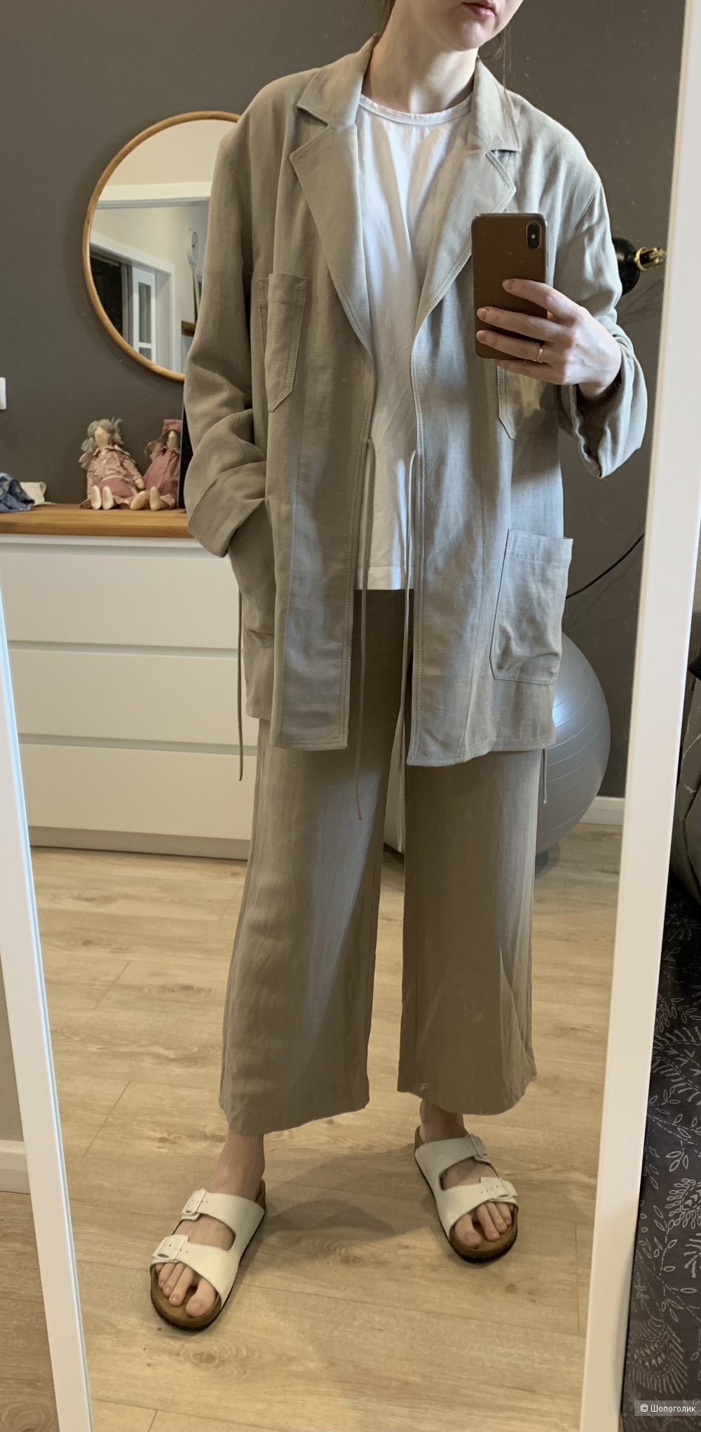 Льняной костюм Massimo Dutti, размер S