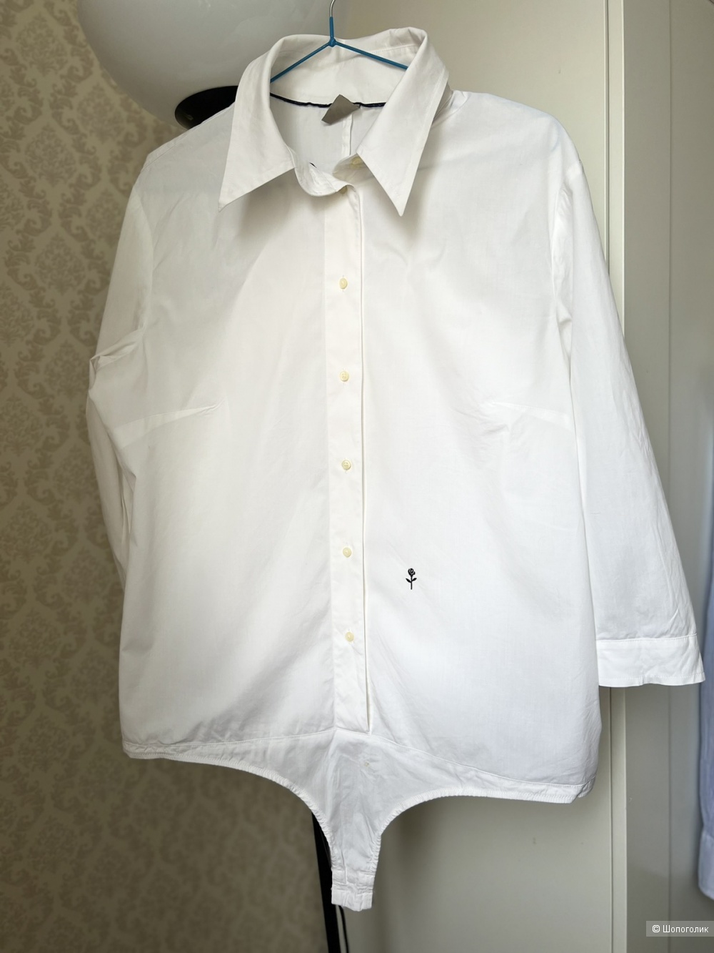 Белая рубашка- боди, No name  р. 50