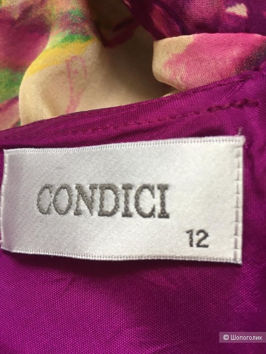 Condici, платье коктейльное шелковое, 12 брит (46 рос)
