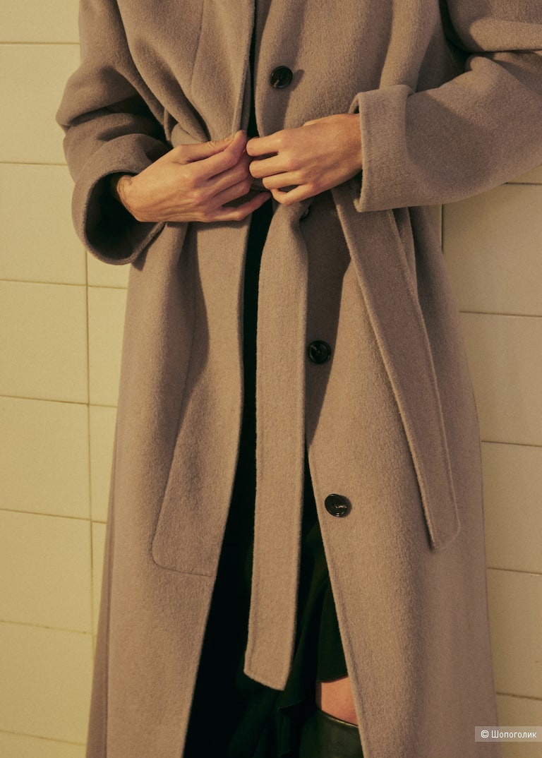 Шерстяное пальто mango exclusive, размер М