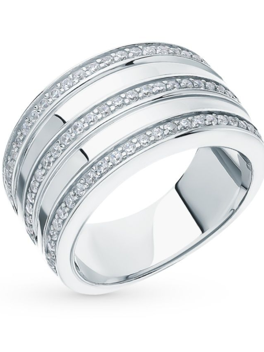 Кольцо женское серебро 925 проба  19 размер SUNLIGHT