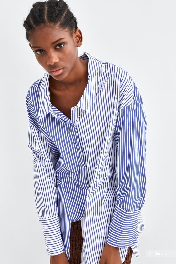 Рубашка Zara оверсайз, размер M-L