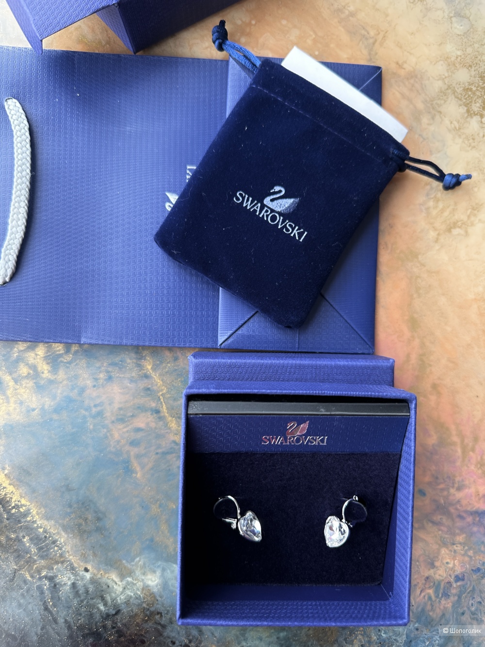 Серьги Swarovski Bella Heart.