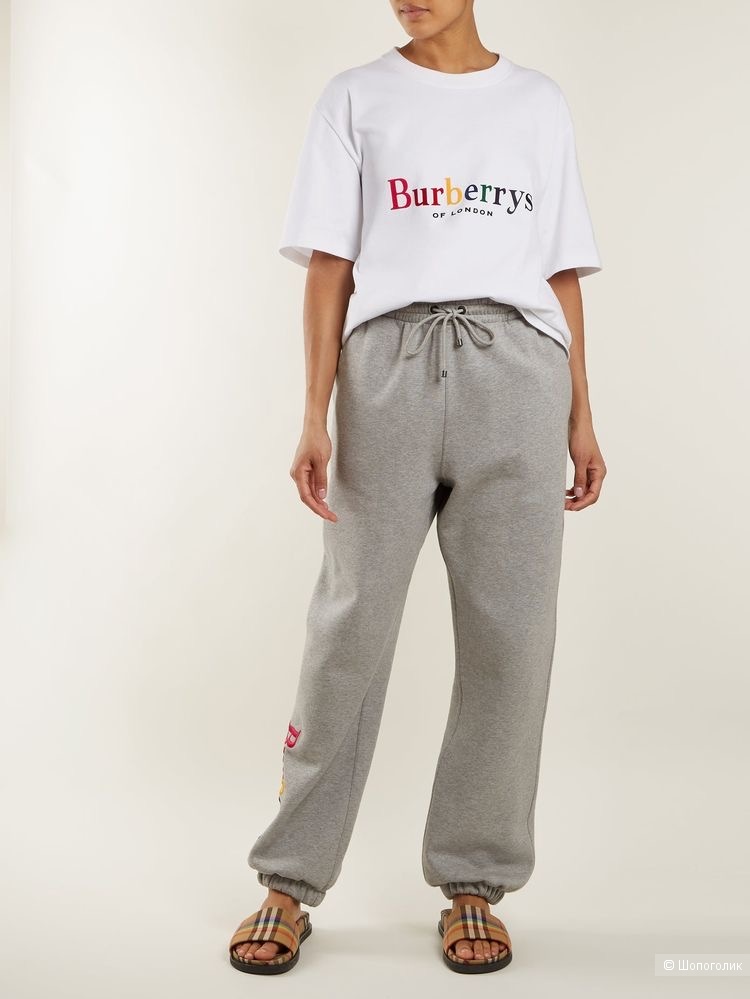 Сет брюки джоггеры и футболка оверсайз В стиле Burberry, 46-52