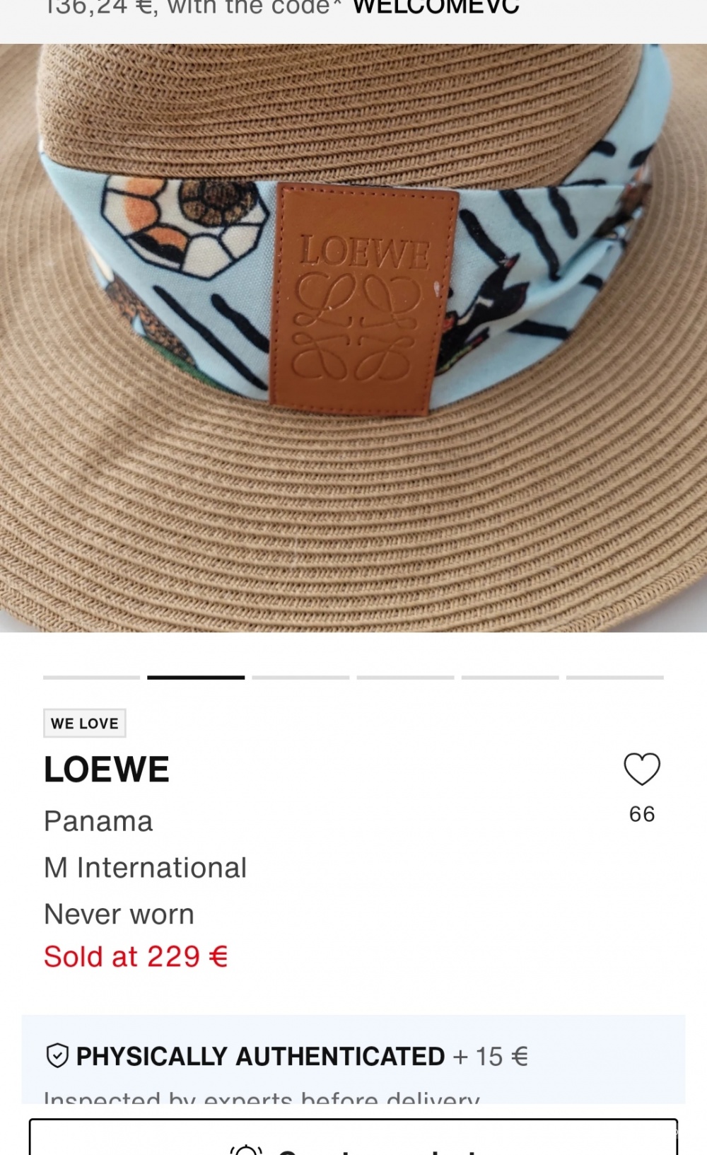 Шляпа панама LOEWE