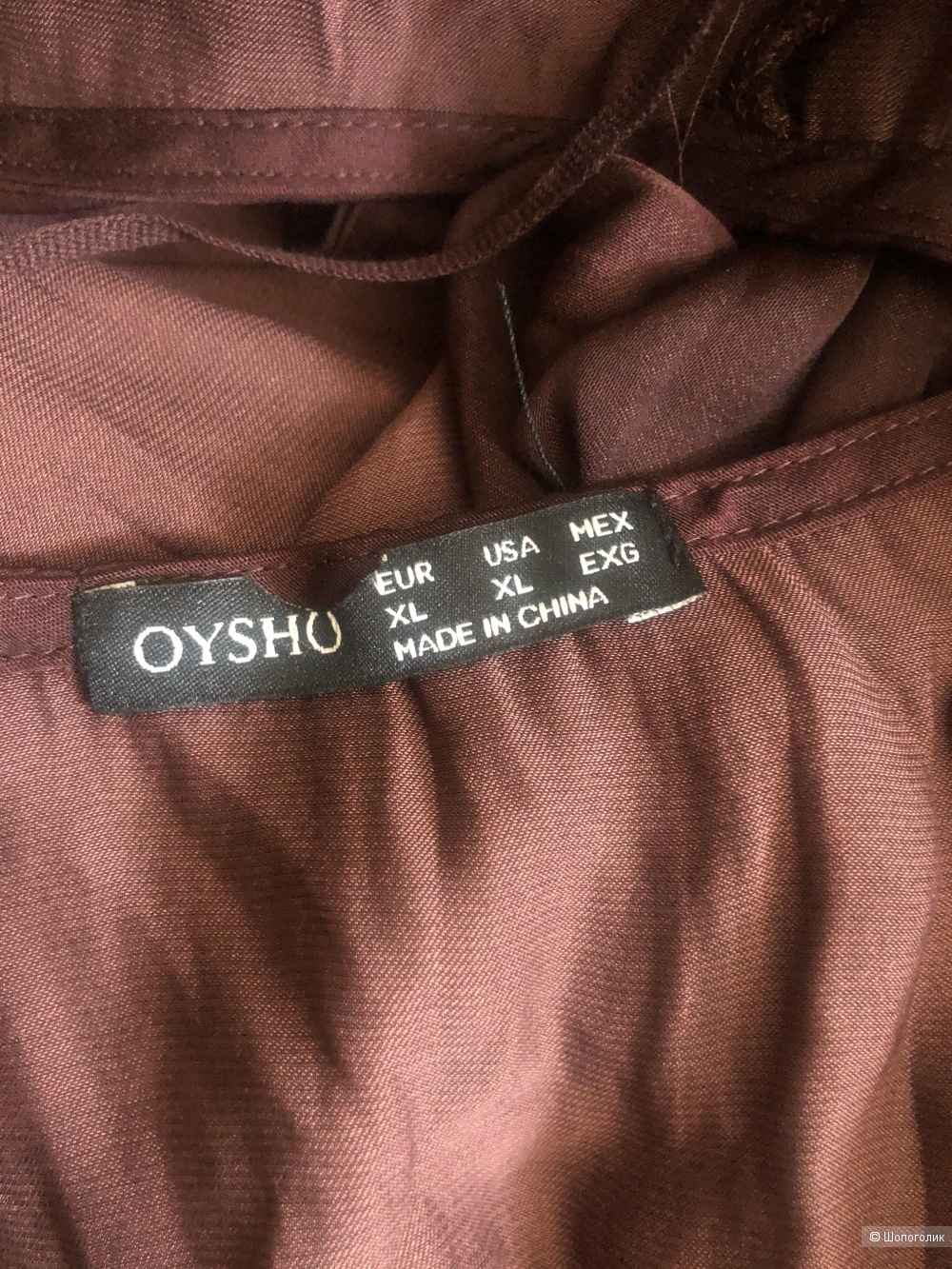 Oysho Satin-finish wrap dress - L