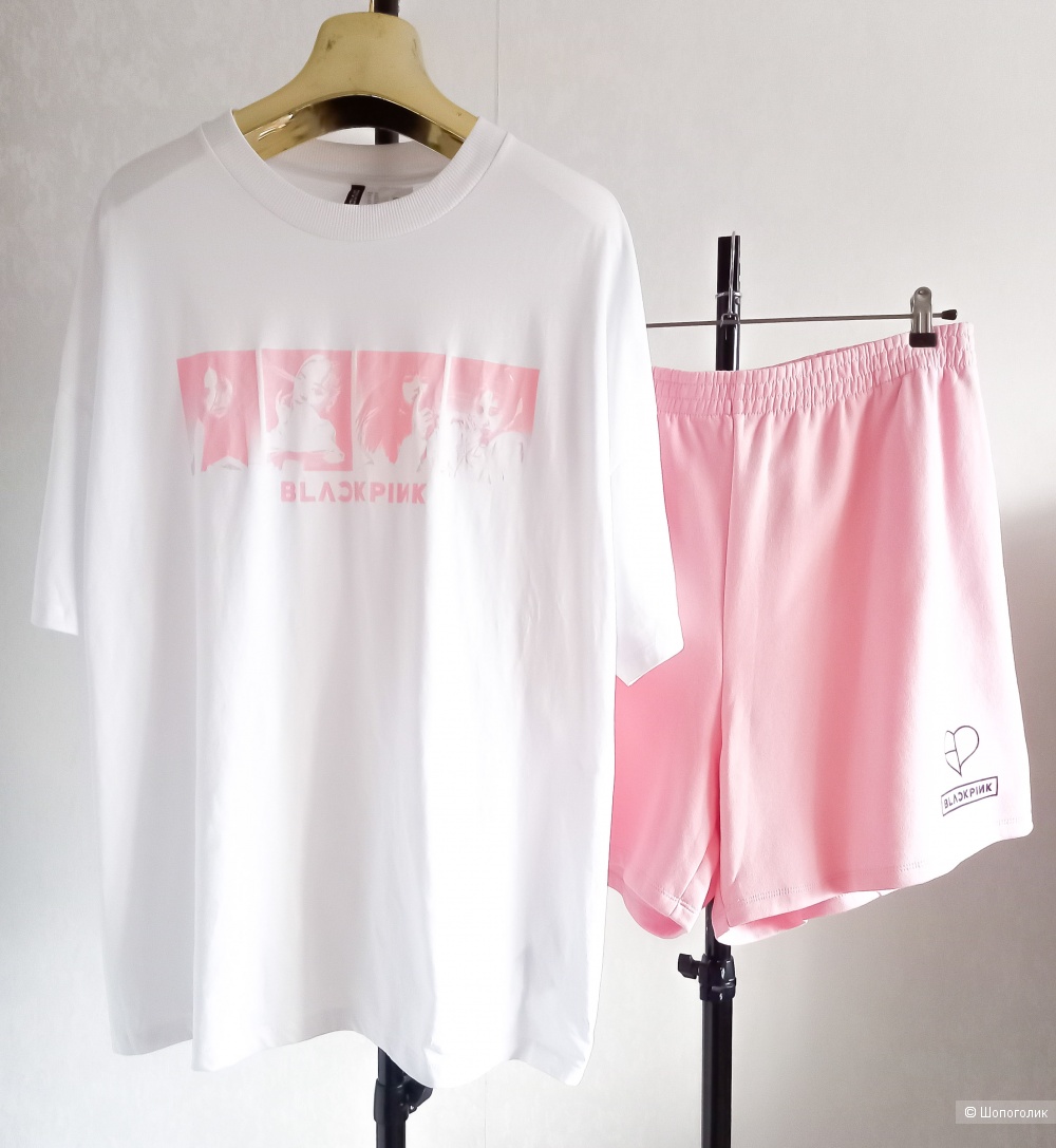 Шорты H&M+ Sweat Short BLACKPINK + size XXL
