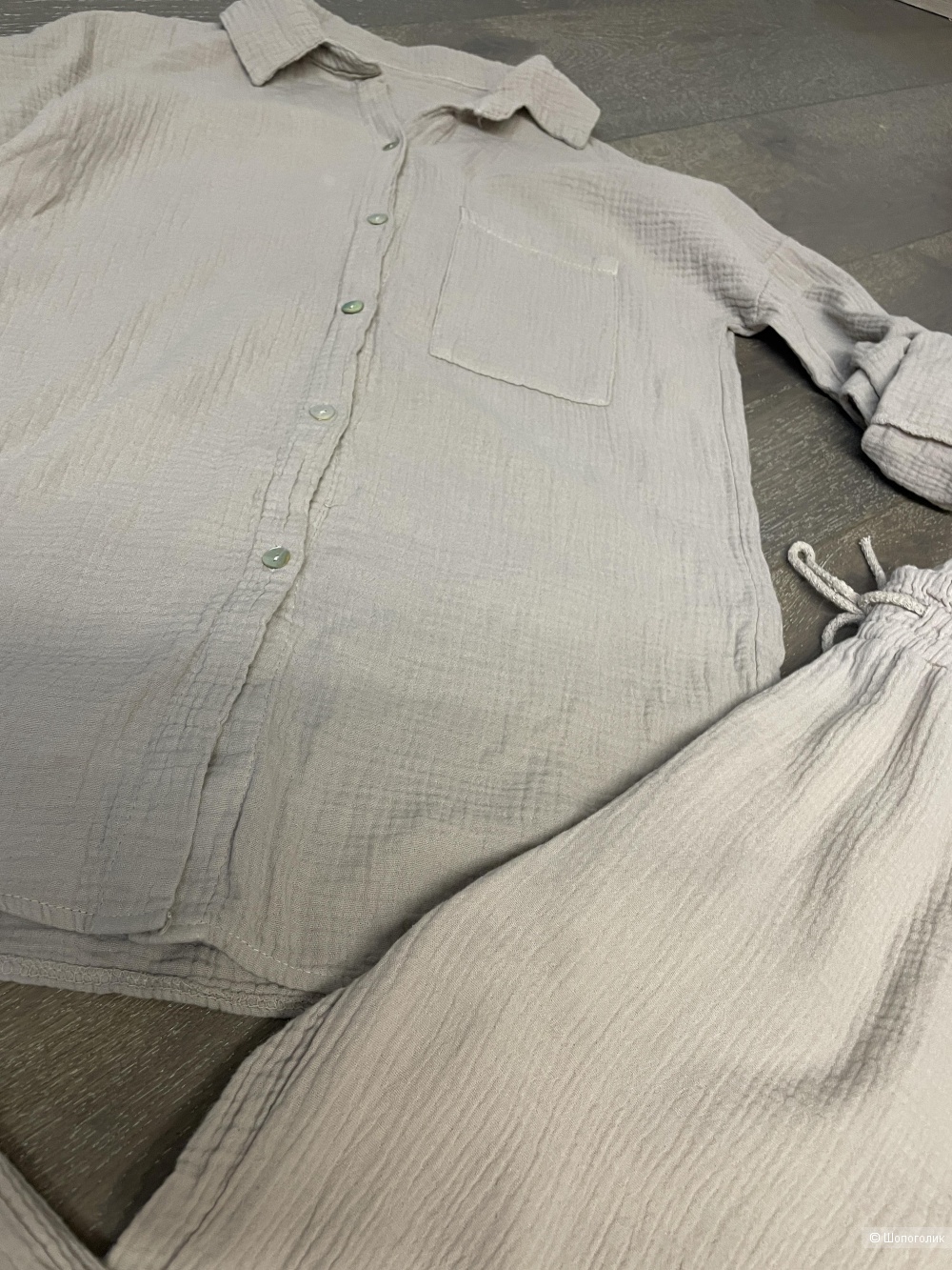 Сет муслин брюки и рубашка LAMA MODA, 42-50
