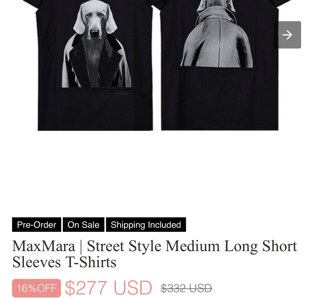 Футболка под Max Mara dog capsule , 42-50