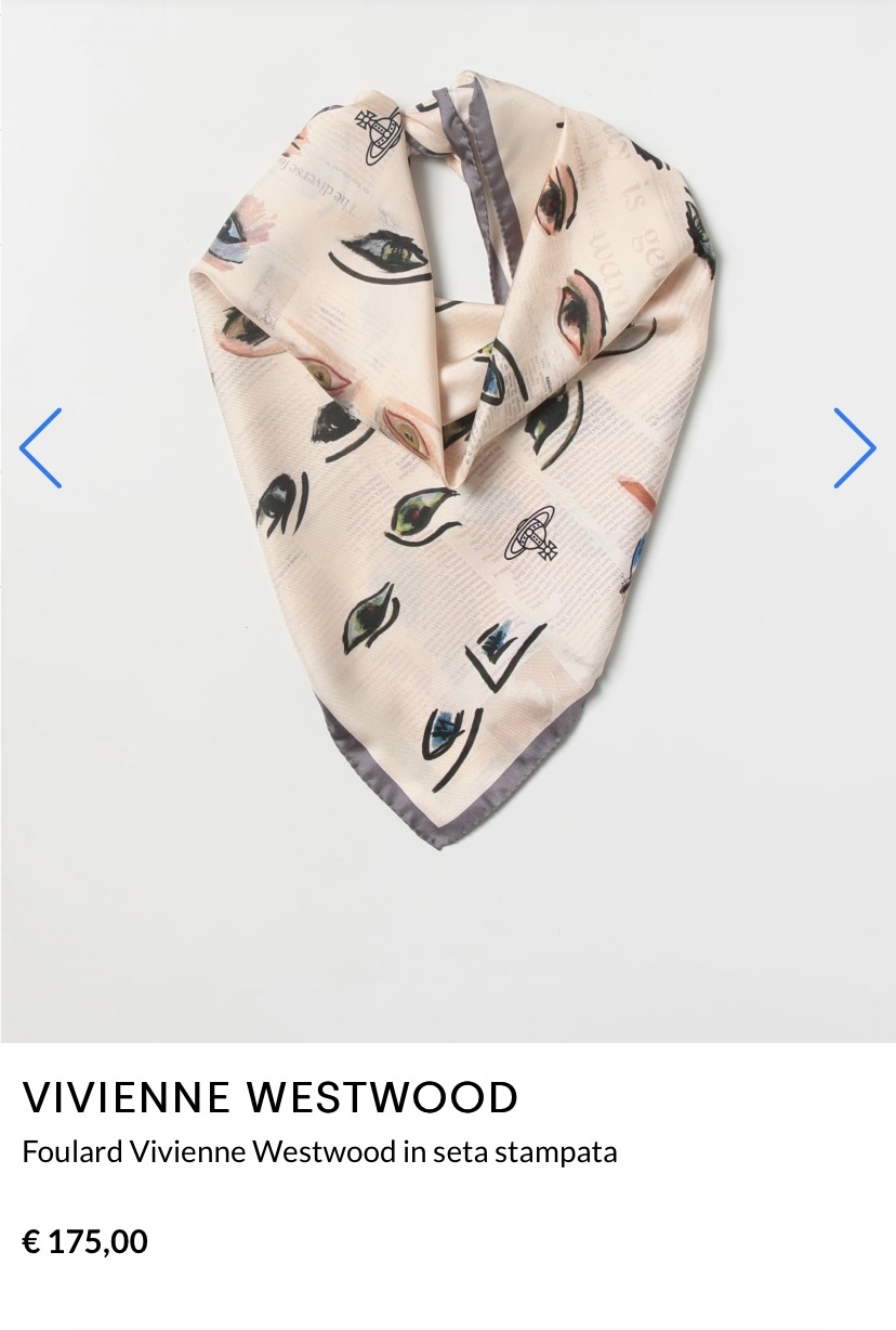 Шелковый платок Vivienne Westwood 78х78см