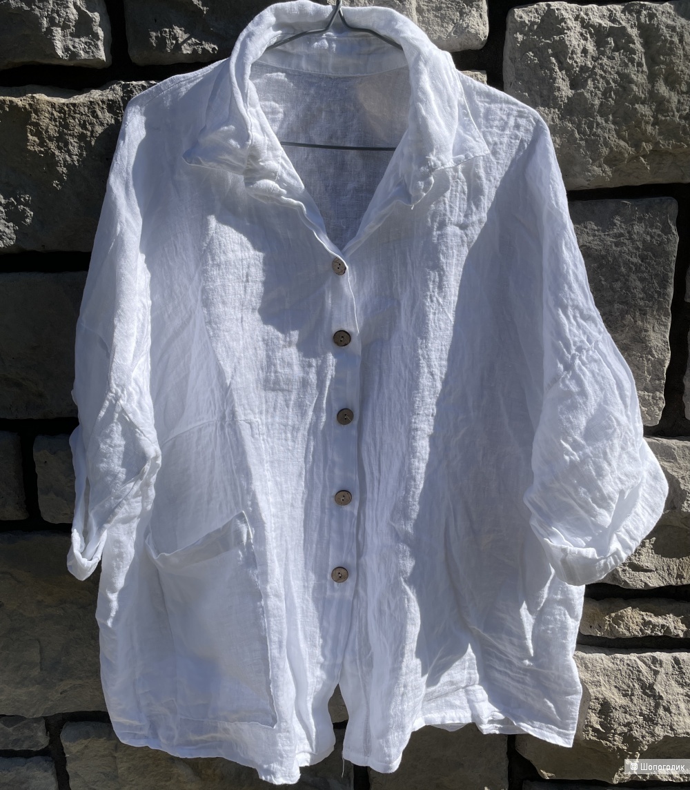 Рубашка карман Puro lino, oversize