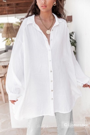 Рубашка туника муслин New Collection Italy, oversize
