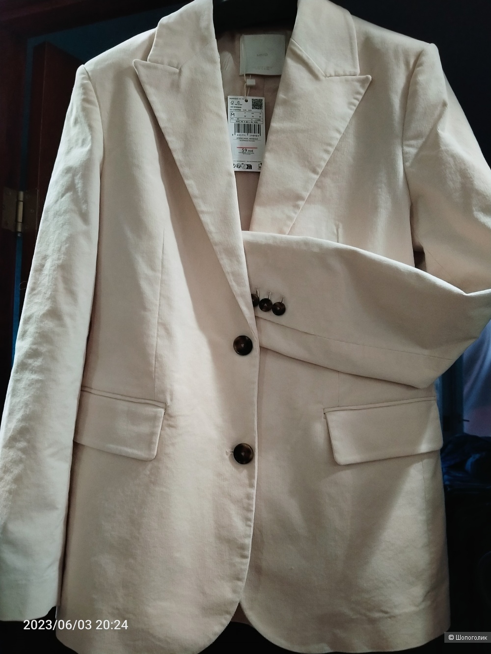 Вельветовый пиджак МАNGO размер M