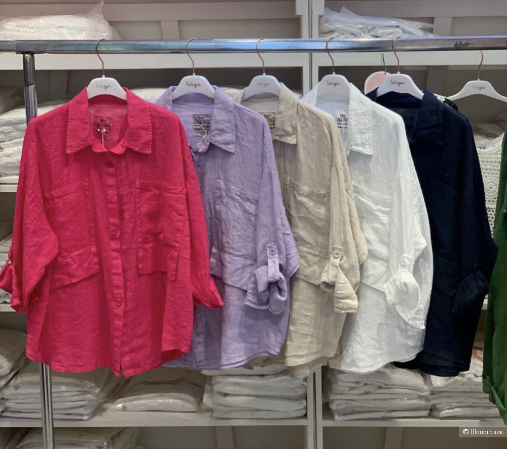 Рубашка лен 100% Linen Touch Wiya, oversize
