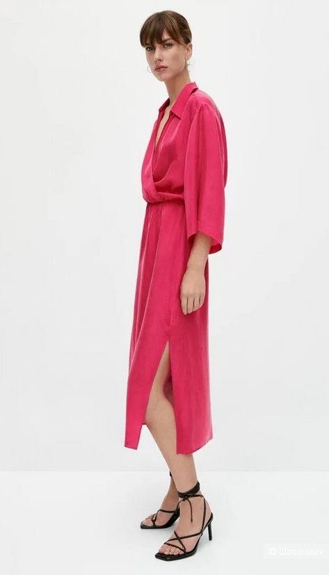 Платье Massimo Dutti Long flowing cupro dress - М