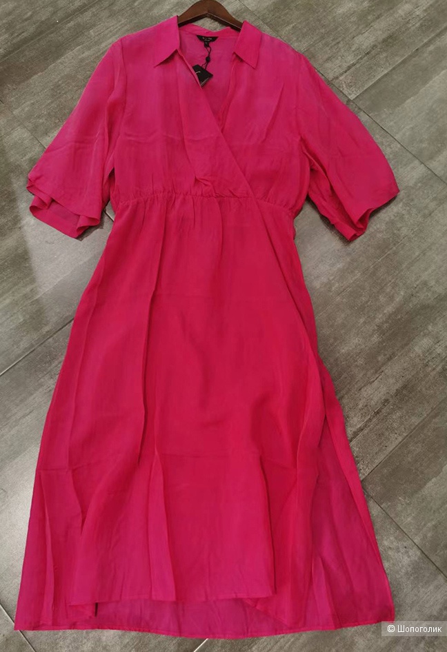 Платье Massimo Dutti Long flowing cupro dress - М