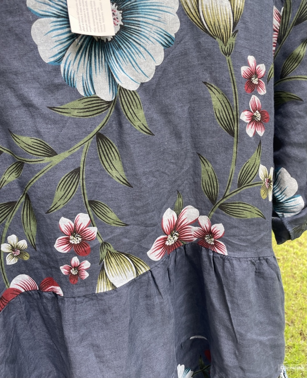 Платье бохо принт цветы Puro lino, 48-54